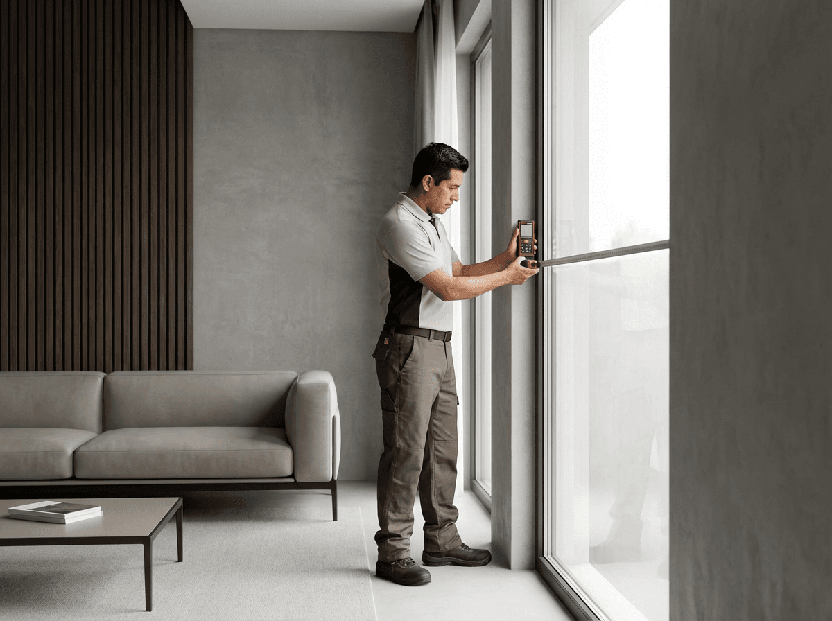 Medicion precisa para persianas a medida